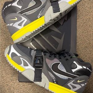 Nike Air Trainer 1 SP Dark Smoke Grey - Black and Yellow Athletic Shoes